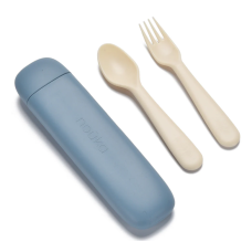 Noüka - Ensemble fourchette, cuillère et étui de transport en silicone